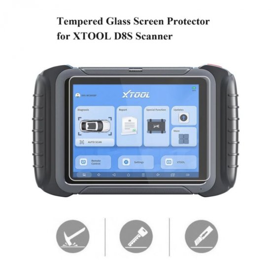 Tempered Glass Screen Protector Cover For XTOOL D8S Scan Tool - Click Image to Close